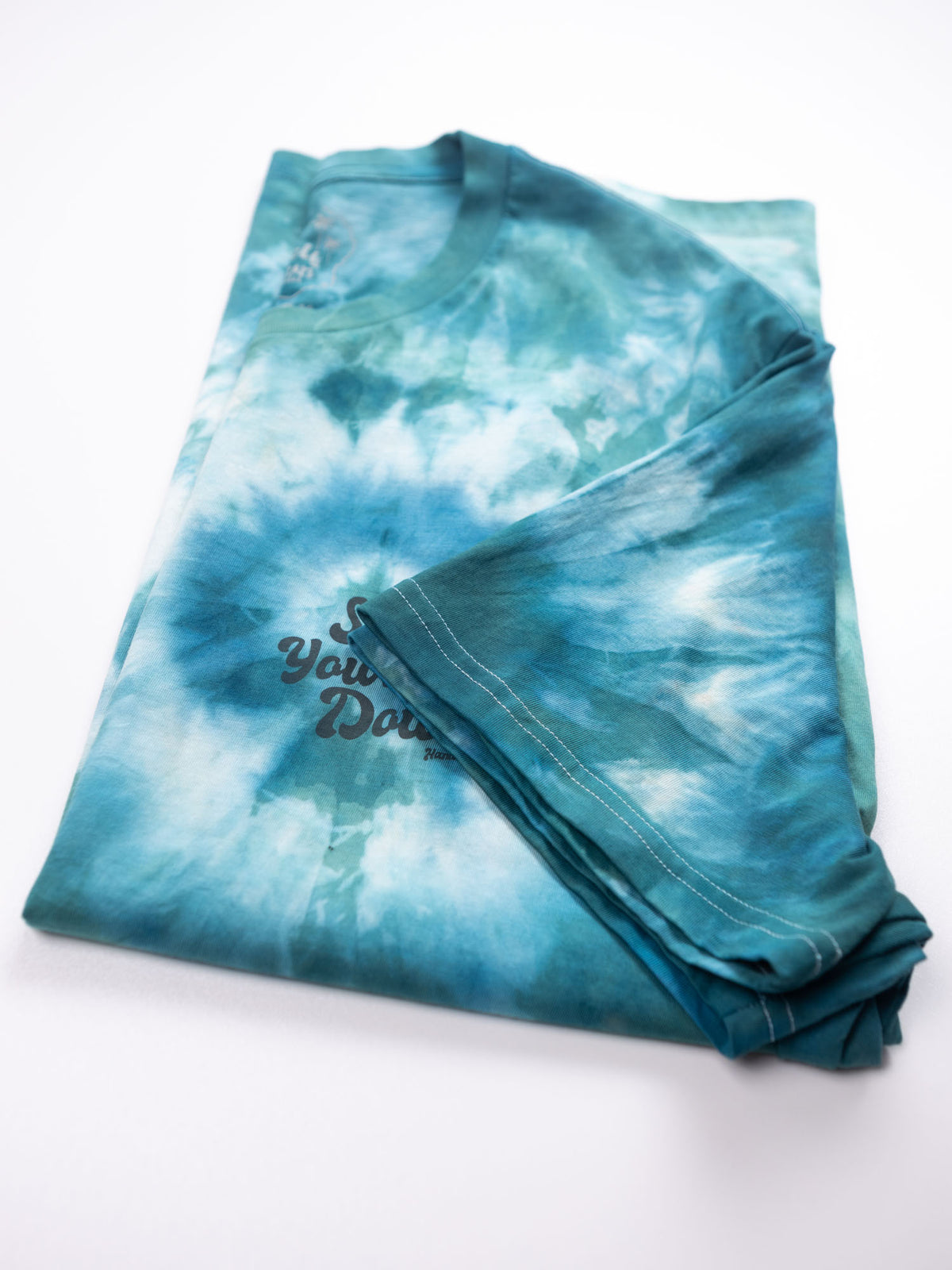 Blue/Green Tie-Dye — Retro Tee Tie-Dye | Organic Cotton | Slow Yourself Down - Mens Shirts