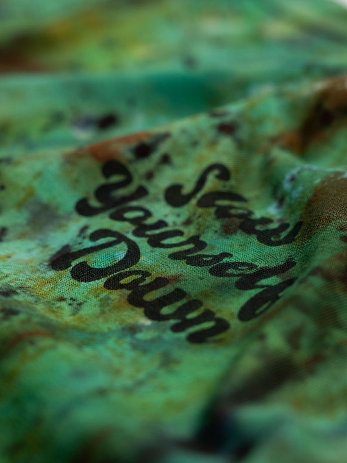 Green/Tan Tie-Dye — Retro Tee Tie-Dye | Organic Cotton | Slow Yourself Down - Mens Shirts