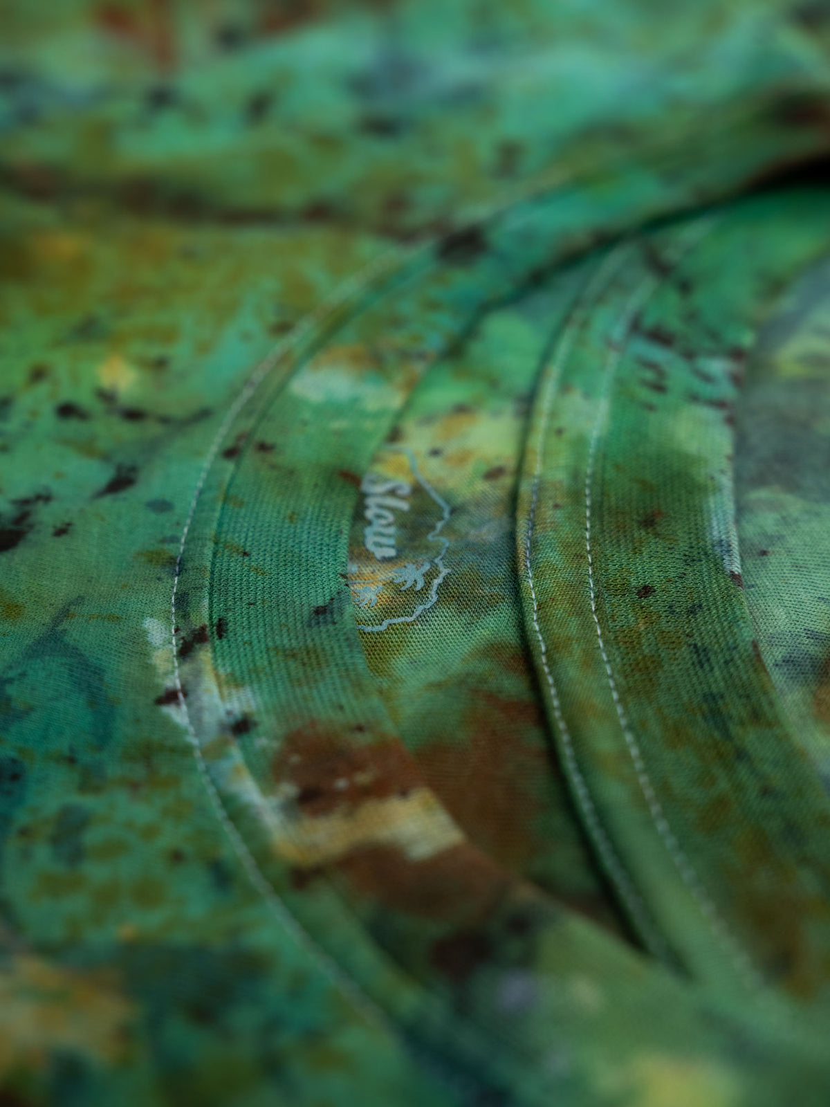 Green/Tan Tie-Dye — Retro Tee Tie-Dye | Organic Cotton | Slow Yourself Down - Mens Shirts