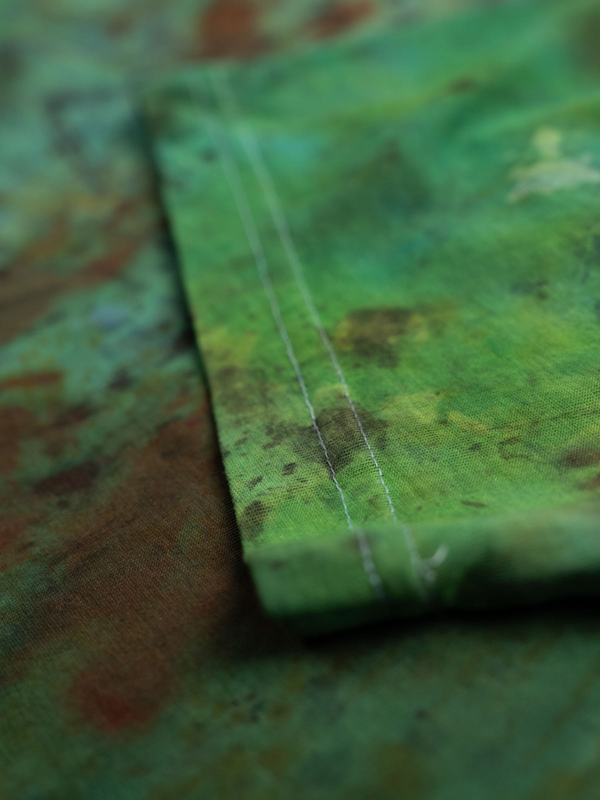 Green/Tan Tie-Dye — Retro Tee Tie-Dye | Organic Cotton | Slow Yourself Down - Mens Shirts