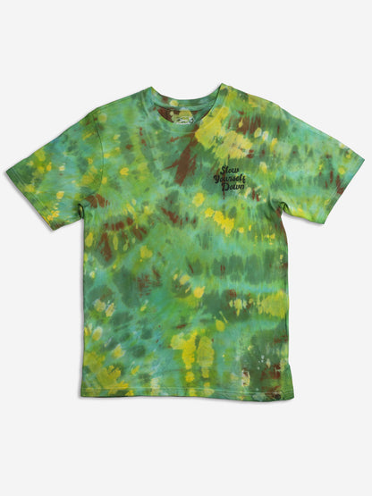 Green/Tan Tie-Dye — Retro Tee Tie-Dye | Organic Cotton | Slow Yourself Down - Mens Shirts