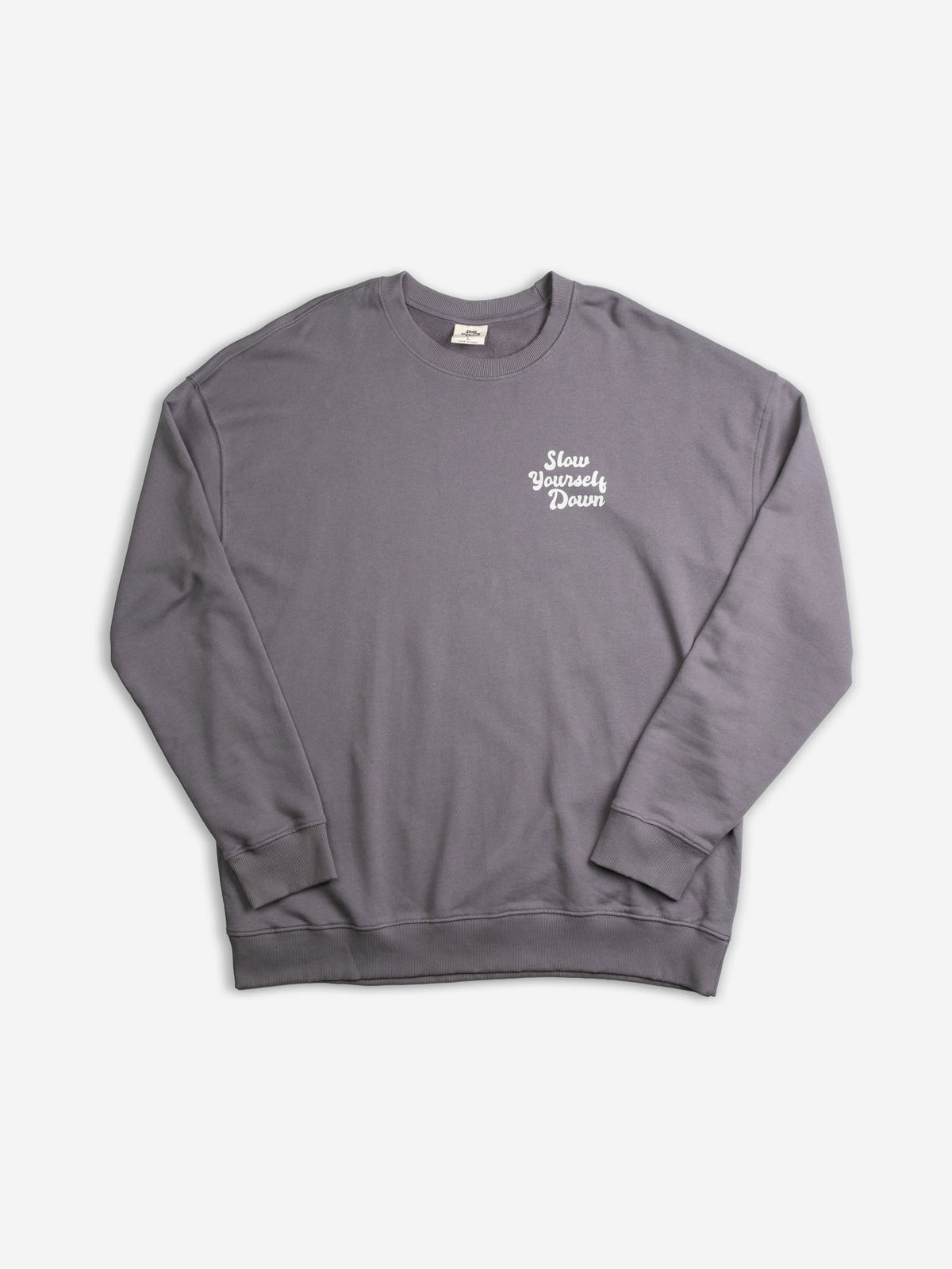 Retro Washed Crewneck | Organic Cotton | Slow Yourself Down - Crewneck