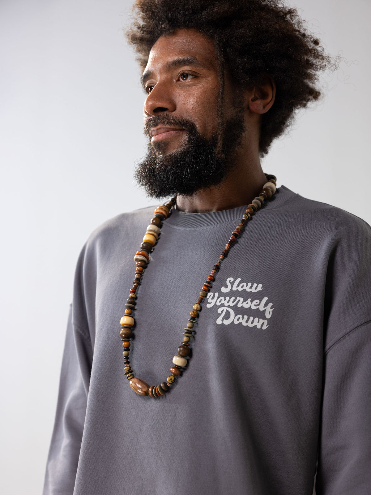 Retro Washed Crewneck | Organic Cotton | Slow Yourself Down - Crewneck