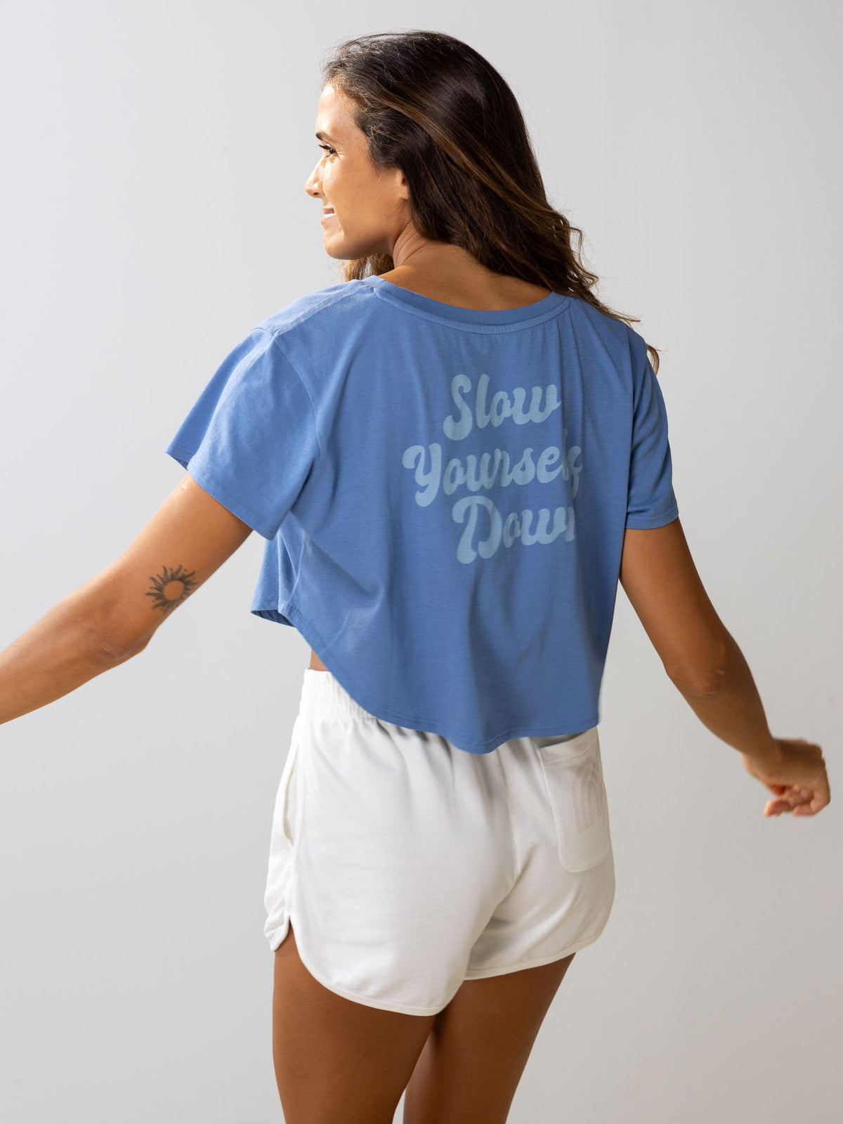 Rustic Rainbow Sweatshort | Organic Cotton | Slow Yourself Down - Womens Shorts