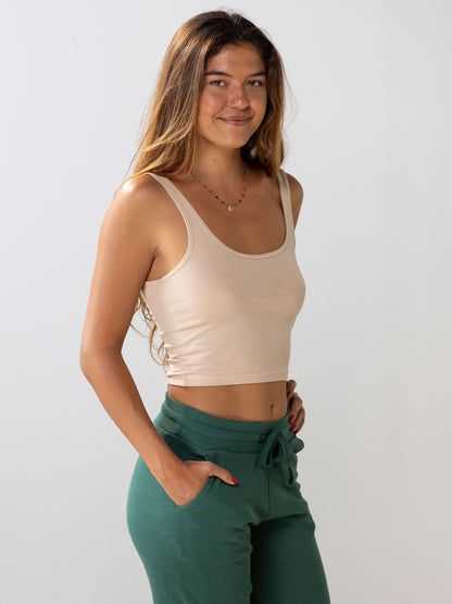 SYD Cropped Tank | Organic Cotton | Slow Yourself Down - Womens Shirts