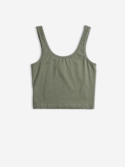 SYD Sea Spray Cropped Tank | Organic Cotton | Slow Yourself Down - Womens Shirts