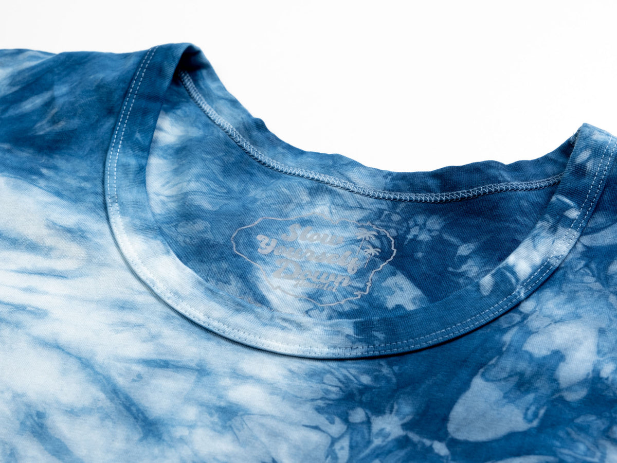 Indigo — SYD Tie Dye Tee Shirt Dress | Organic Cotton | Slow Yourself Down - Womens Shirts