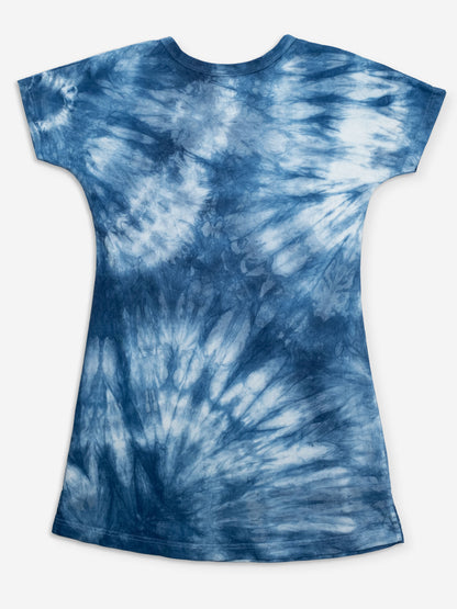 Indigo — SYD Tie Dye Tee Shirt Dress | Organic Cotton | Slow Yourself Down - Womens Shirts