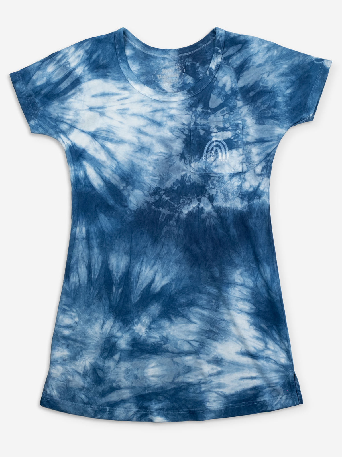 Indigo — SYD Tie Dye Tee Shirt Dress | Organic Cotton | Slow Yourself Down - Womens Shirts
