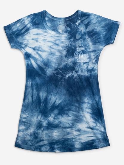 Indigo — SYD Tie Dye Tee Shirt Dress | Organic Cotton | Slow Yourself Down - Womens Shirts