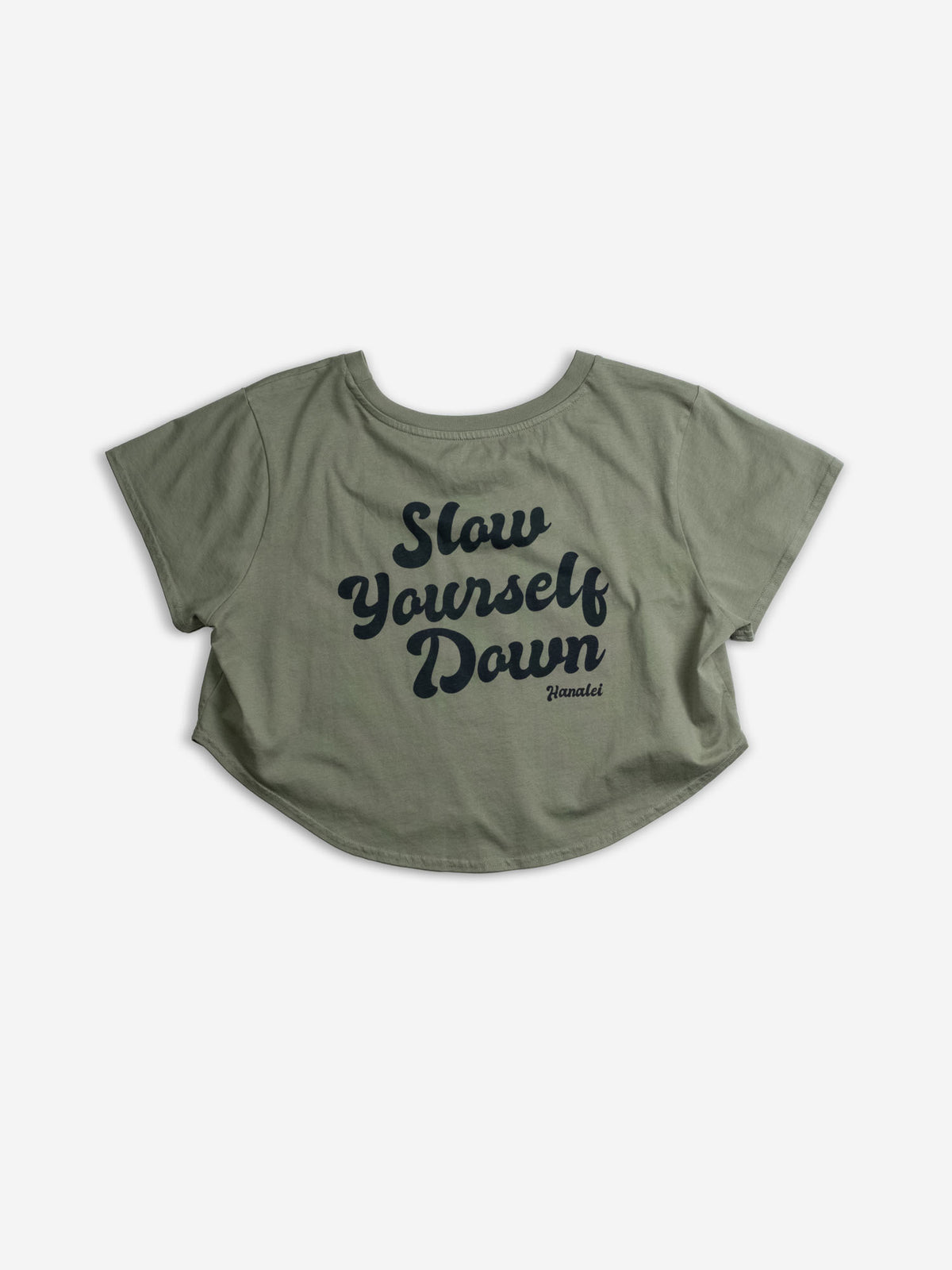 Sea Spray Retro Moon Crop | Organic Cotton | Slow Yourself Down - Womens Shirts