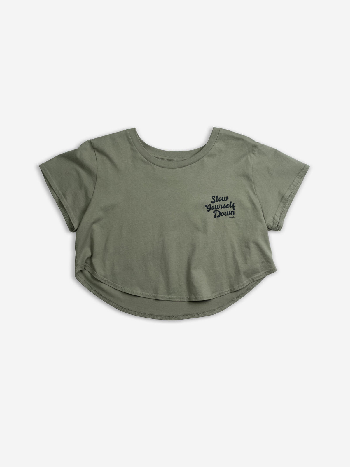 Sea Spray Retro Moon Crop | Organic Cotton | Slow Yourself Down - Womens Shirts