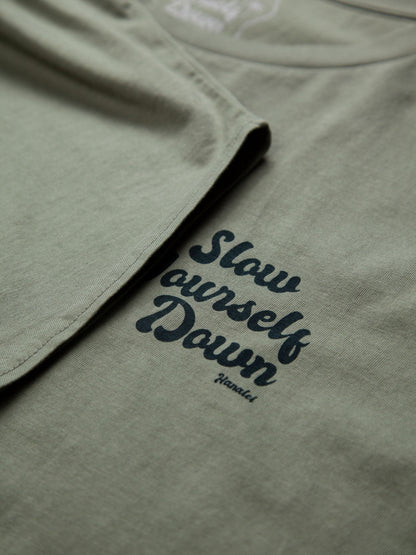 Sea Spray Retro Moon Crop | Organic Cotton | Slow Yourself Down - Womens Shirts