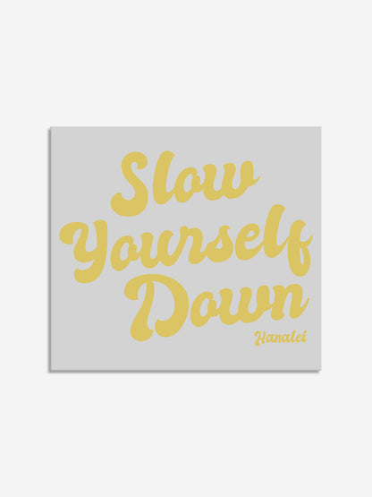 Retro Logo Die Cut Sticker | Slow Yourself Down