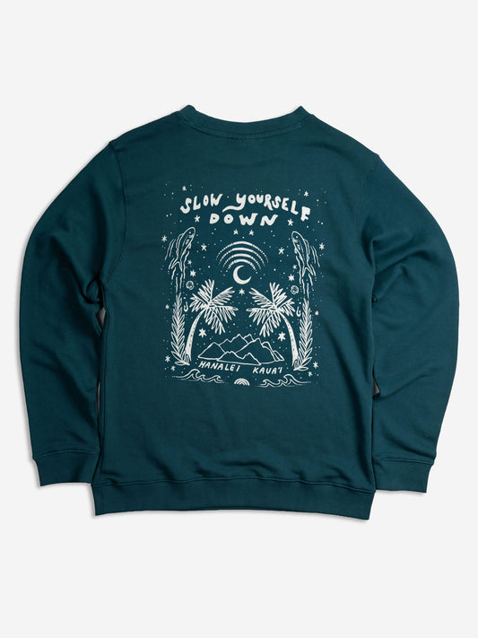 Starry Night Crewneck - Slow Yourself Down