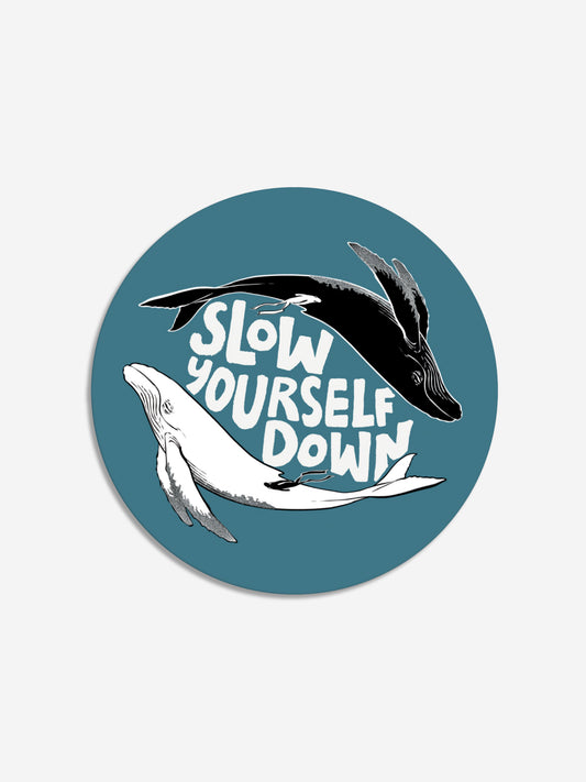 Whales Sticker | Slow Yourself Down