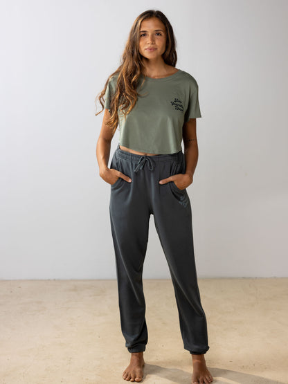 Womens Retro Sweatpant | Organic Cotton | Slow Yourself Down - Womens Sweatpants