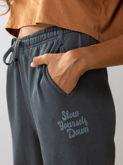 Womens Retro Sweatpant | Organic Cotton | Slow Yourself Down - Womens Sweatpants