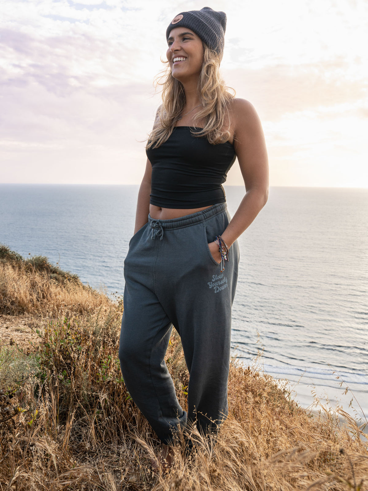 Womens Retro Sweatpant | Organic Cotton | Slow Yourself Down - Womens Sweatpants